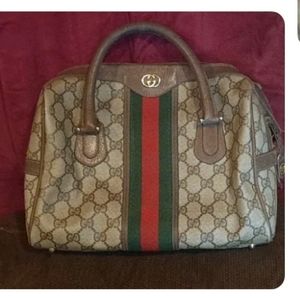 Hard to find vintage Gucci GG Monogram Boston Bag